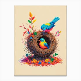 Birds In The Nest 2 Canvas Print