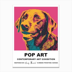 Poster Dog Pop Art 1 Canvas Print