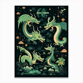 Japanese Dragon Illustration 1 Canvas Print