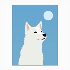 White Husky Canvas Print