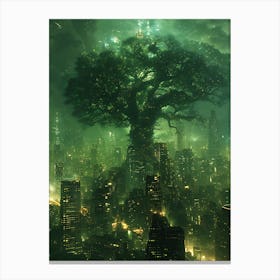 Fantasy Tree In The Middle Canvas Print