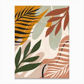 Abstract Tropical Leaves 6 Canvas Print