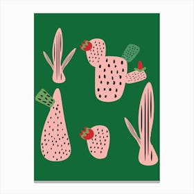 Id Mod Cactus Green Canvas Print
