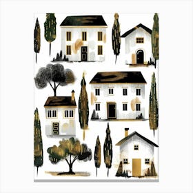 Houses And Trees Canvas Print