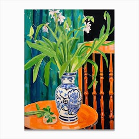 Flowers In A Vase Still Life Painting Bluebell 4 Canvas Print