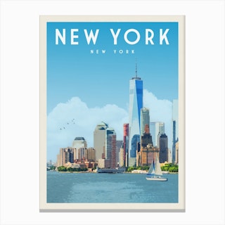 New York New York Travel Poster Canvas Print