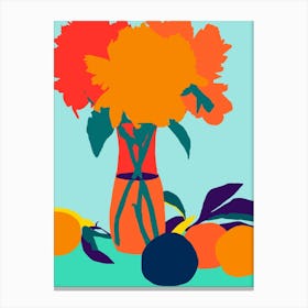 The Greed For Fruit Misses The Flower Canvas Print