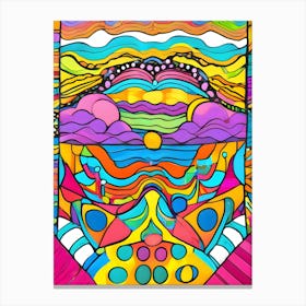 Psychedelic Abstract Painting-Reimagined Canvas Print