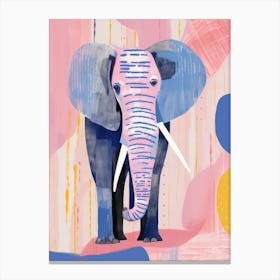Playful Illustration Of Elephant For Kids Room 2 Canvas Print
