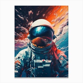 Astronaut In Space 3 Canvas Print