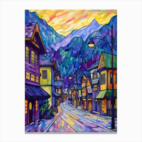 Leavenworth Washington Pointillism 4 Canvas Print