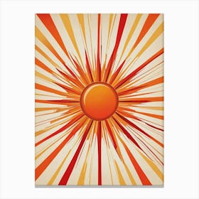 Retro Sunburst Art Print (1) Canvas Print