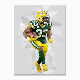 Aaron Jones Green Bay Packers Canvas Print