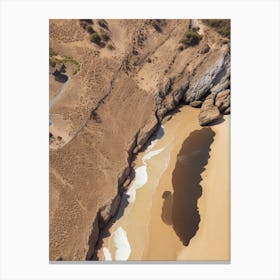 Aerial View Of A Beach Canvas Print