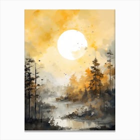 Sunset In The Forest 7 Canvas Print