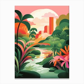 Tropical Abstract Minimalist 2 Canvas Print