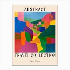 Abstract Travel Collection Poster Bogota Colombia 1 Canvas Print