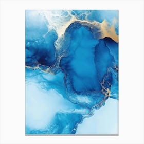 Abstract Blue Water Canvas Print