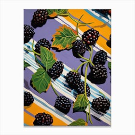 Blackberries Fruit Summer Illustration 3 Canvas Print