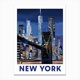 Brooklyn Bridge New York Portrait Canvas Print