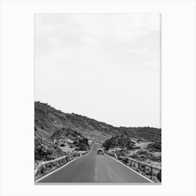 Road in Teide National Park, road, rocks, Canary Islands Canvas Print