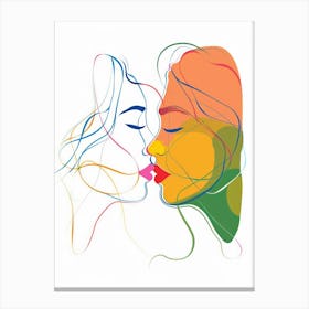 Abstract Women Faces 10 Canvas Print