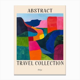 Abstract Travel Collection Poster Belize 3 Canvas Print