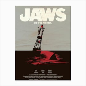 Jaws Film Horror Canvas Print