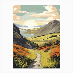 West Highland Way Ireland 1 Vintage Travel Illustration Canvas Print