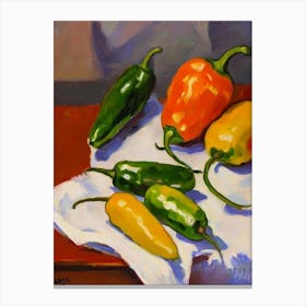 Jalapeno Pepper Cezanne Style vegetable Canvas Print