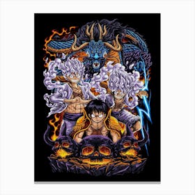 Luffy Gear 5 Anime Poster 3 Canvas Print