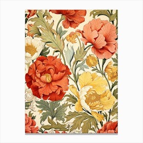 Victorian Floral Wallpaper 1 Canvas Print