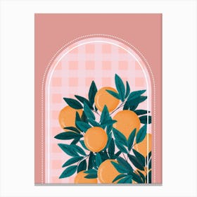 Orange Tree Arch Canvas Print