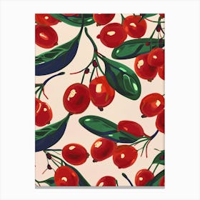 Cranberry Pattern Illustration 2 Canvas Print