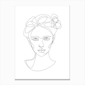 Portrait Of A Woman.Scandinavian wall art 7 Canvas Print