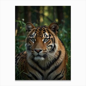 Tiger In The Forest Canvas Print