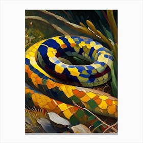 Eastern Worm 1 Snake Painting Canvas Print