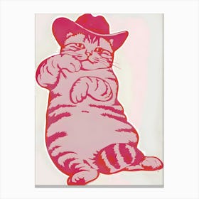 Cat In Cowboy Hat 1 Canvas Print