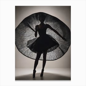 Dancer In Black Dress Canvas Print