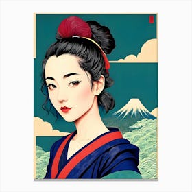 Classic Japanese Girl Canvas Print