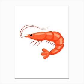 Red Shrimp Vector Illustration. UK Canvas Print