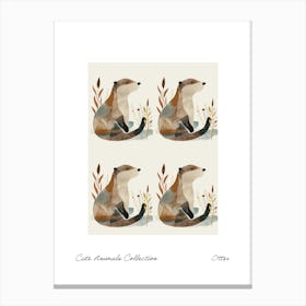 Cute Animals Collection Otter 2 Canvas Print