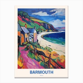 Barmouth Wales 2 Uk Travel Poster Canvas Print