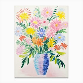 Flower Painting Fauvist Style Asters 1 Canvas Print