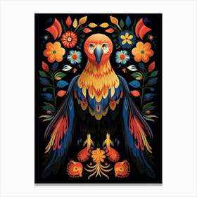 Folk Bird Illustration Golden Eagle 1 Canvas Print