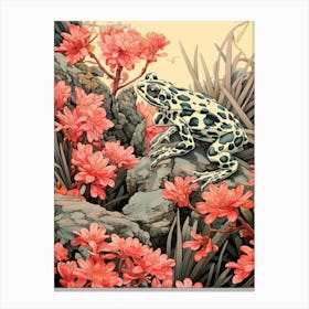 Poison Dart Frog Vintage Botanical 3 Canvas Print