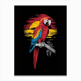 Parrot At Sunset Canvas Print