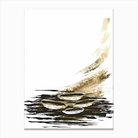 Gold Coins On The Water Canvas Print