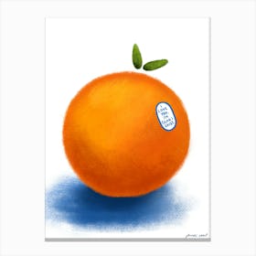 The Orange Wendy Cope Poem 1 Canvas Print