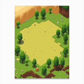 Isometric Landscape Wall Art For Living Room Canvas Print